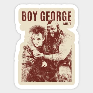 Vintage Boy George & Mr. T 1970s Sticker